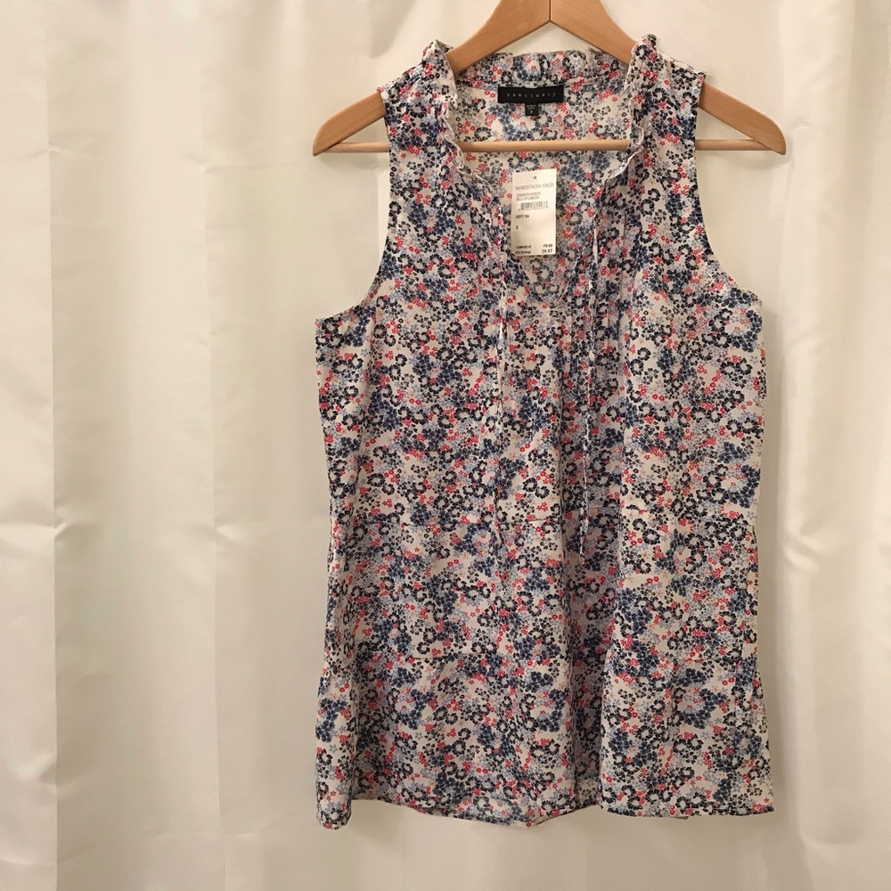 Sanctuary Floral Sleeveless Top NWT